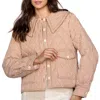 Storia Gingham Quilted Jacket In Rust/cream In Multi