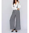 Storia Houndstooth Tweed Wide Leg Jumpsuit In Black & White In Multi