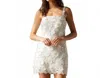 Storia Layla Floral Lace Mini Dress In White In Black