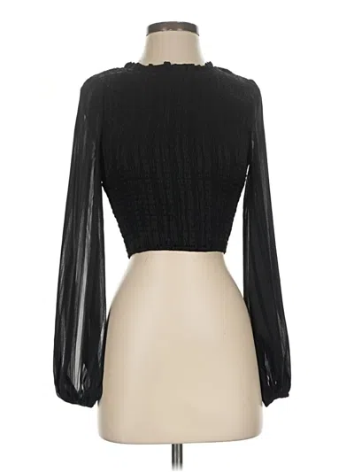Pre-owned Storia Long Sleeve Blouse In Black