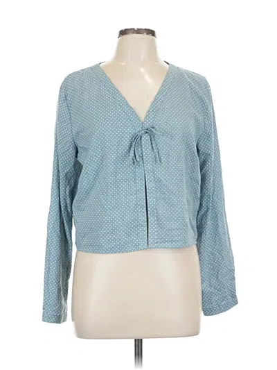 Pre-owned Storia Long Sleeve Blouse In Blue