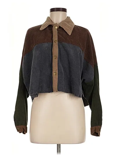 Pre-owned Storia Long Sleeve Blouse In Brown