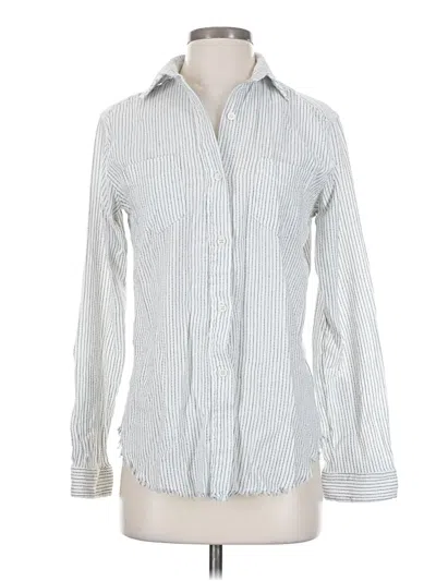 Pre-owned Storia Long Sleeve Button Down Shirt In White