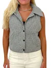 Storia Mags Puffered Vest In Navy And White