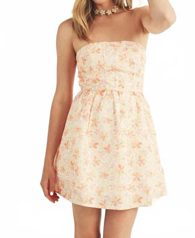 Storia Mary Mini Dress In Orange In Multi