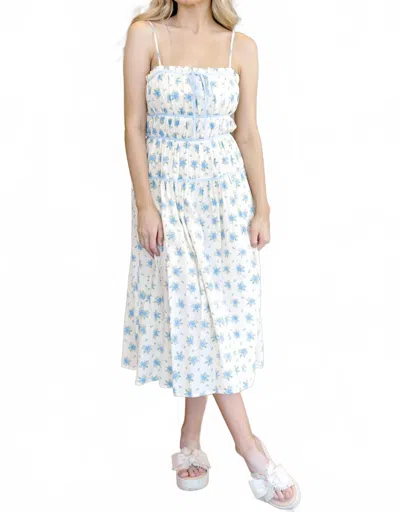 Storia Oaklyn Midi Dress In Blue Floral In Multi