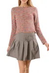 Storia Open-back Ribbed-knit Sweater In Rainbow Multi In Brown