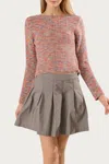 Storia Open-back Ribbed-knit Sweater In Rainbow Multi In Multi
