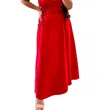 Storia Que Mamacita Side Lace Midi Dress In Red In Red