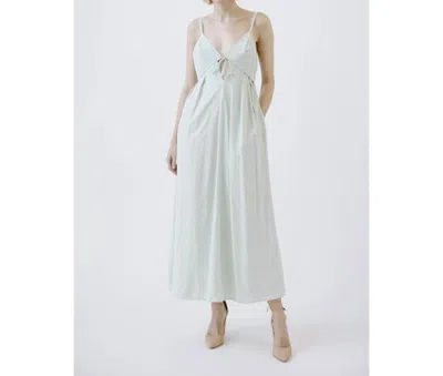 Storia Romona Dress In Mint Green / White