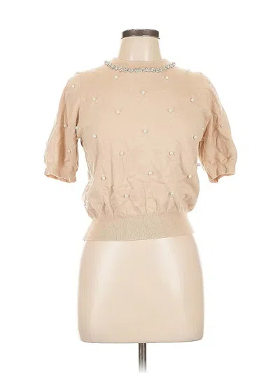 Pre-owned Storia Short Sleeve Blouse In Brown