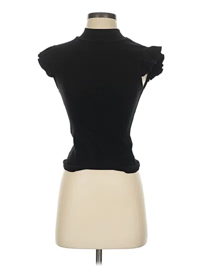 Pre-owned Storia Short Sleeve Top Black Turtleneck Tops