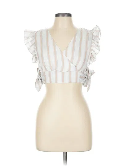 Pre-owned Storia Sleeveless Blouse In White
