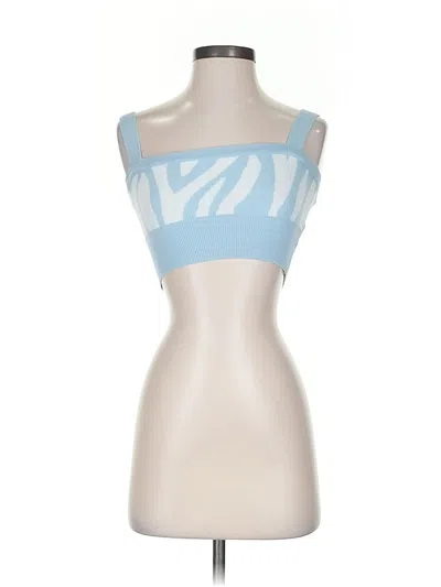 Pre-owned Storia Sleeveless Top Blue Strapless Neckline Tops