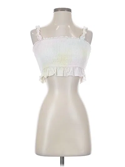 Pre-owned Storia Sleeveless Top White Sweetheart Neckline Tops