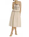 Storia Stella Midi Dress In Beige In Nude