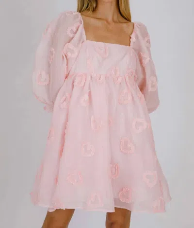 Storia Sweetheart Babydoll Dress In Pink