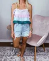 Storia Tatum Tiered Flowy Tank In Multi Colored In Multi