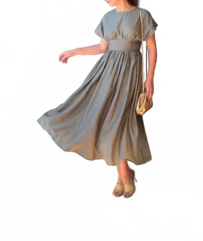 Storia Timeless Maxi Dress In Blue In Gray