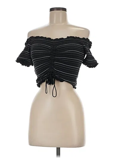 Pre-owned Storia Tube Top Black Strapless Neckline Tops