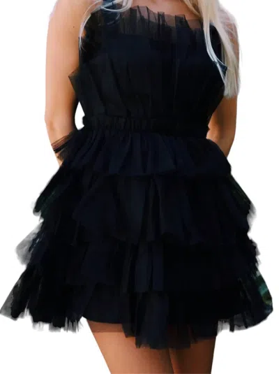 Storia Tulle Party Dress In Black