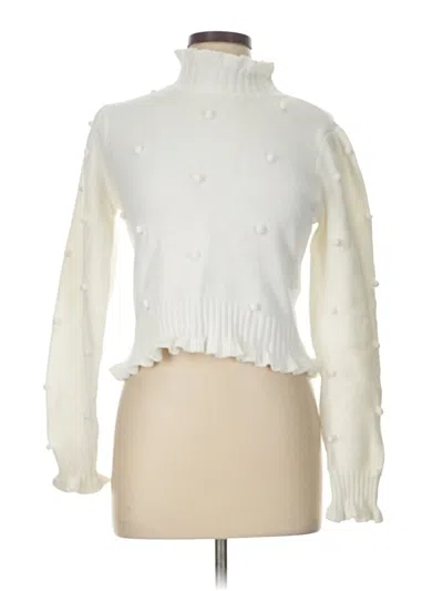Pre-owned Storia Turtleneck Sweater In White