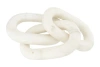 Storied Home 13"l Decorative Marble Chain Link Figurine In White