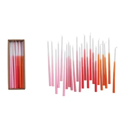 Storied Home 24-piece Unscented Thin Taper Candles In Pink