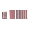 Storied Home 3-piece Woven Patterned Tea Towels, Red And Natural In Multi