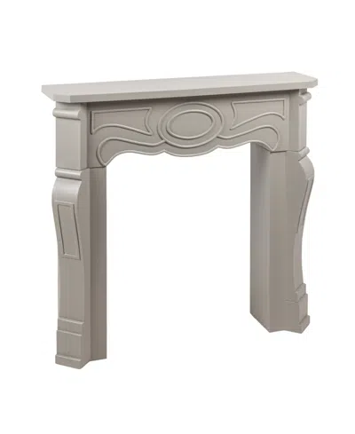 Storied Home 37" Wood Small Victorian Decorative Fireplace Mantel In Gray