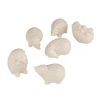Storied Home 6-piece Stoneware Hedgehogs Accent Decor, White In White