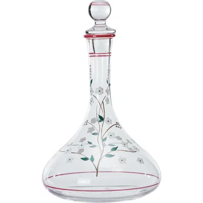 Storied Home 60 Oz. Botanical Bliss Glass Decanter In Transparent