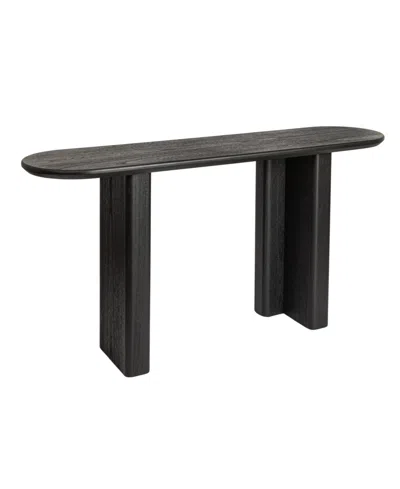 Storied Home 63" Wood Sycamore Console Table In Black