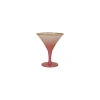 Storied Home 8-ounce Cocktail Glass With Gold Color Rim, Pink In Pink