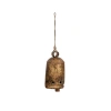 Storied Home 8.5" Metal Bell On Jute Rope In Metallic