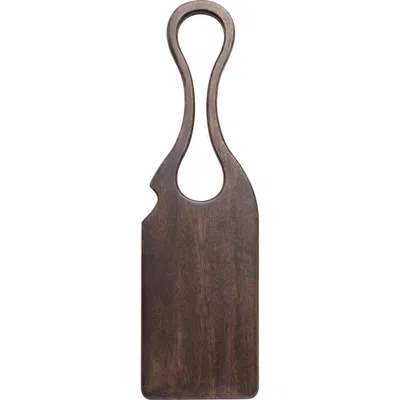 Storied Home Acacia Wood Charcuterie Or Cutting Board With Sculptural Handle In Brown