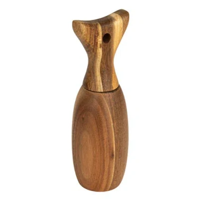 Storied Home Acacia Wood Fish Tail Shaped Pepper Mill In Brown