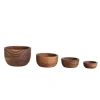 Storied Home Acacia Wood Nesting Bowls In Brown