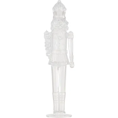 Storied Home Acrylic Nutcracker Decor, Clear In White