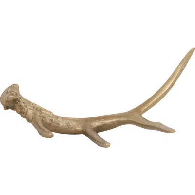 Storied Home Aluminum Antler Décor, Gold Finish