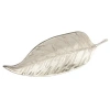 Storied Home Aluminum Leaf Shaped Tray In Metallic