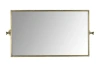Storied Home Antique Metal Framed Rectangle Wall Mirror, Gold In Gold