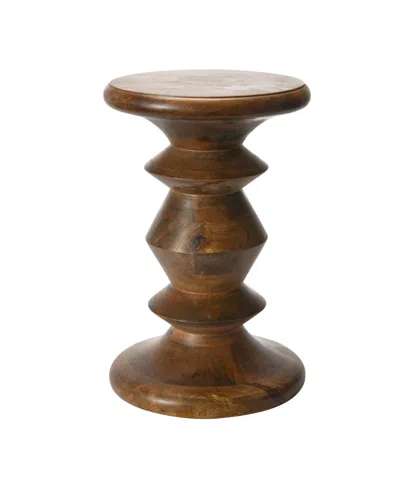 Storied Home Berns Mid Century 12" Wood End Table In Multi