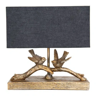 Storied Home Bird Table Lamp With Shade In Multi