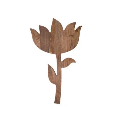 Storied Home Bloom Mango Wood Serving Board In Brown