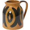 Storied Home Bloomingville Decorative Hand Painted Stoneware Pitcher, Brown And Black In Brown