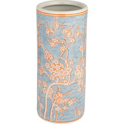 Storied Home Blue Ceramic Umbrella Stand