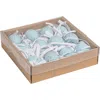 Storied Home Boxed Set Of 12 Blue Speckled Ceramic Robin Eggs In Blue