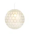 Storied Home Capiz Honeycomb Globe Pendant Light Capiz White Seashells In Gold
