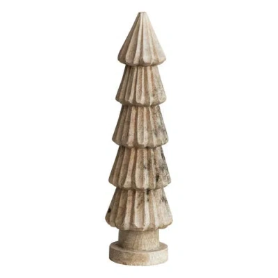 Storied Home Carved Mango Wood Tree, Natural Finish In Neutral